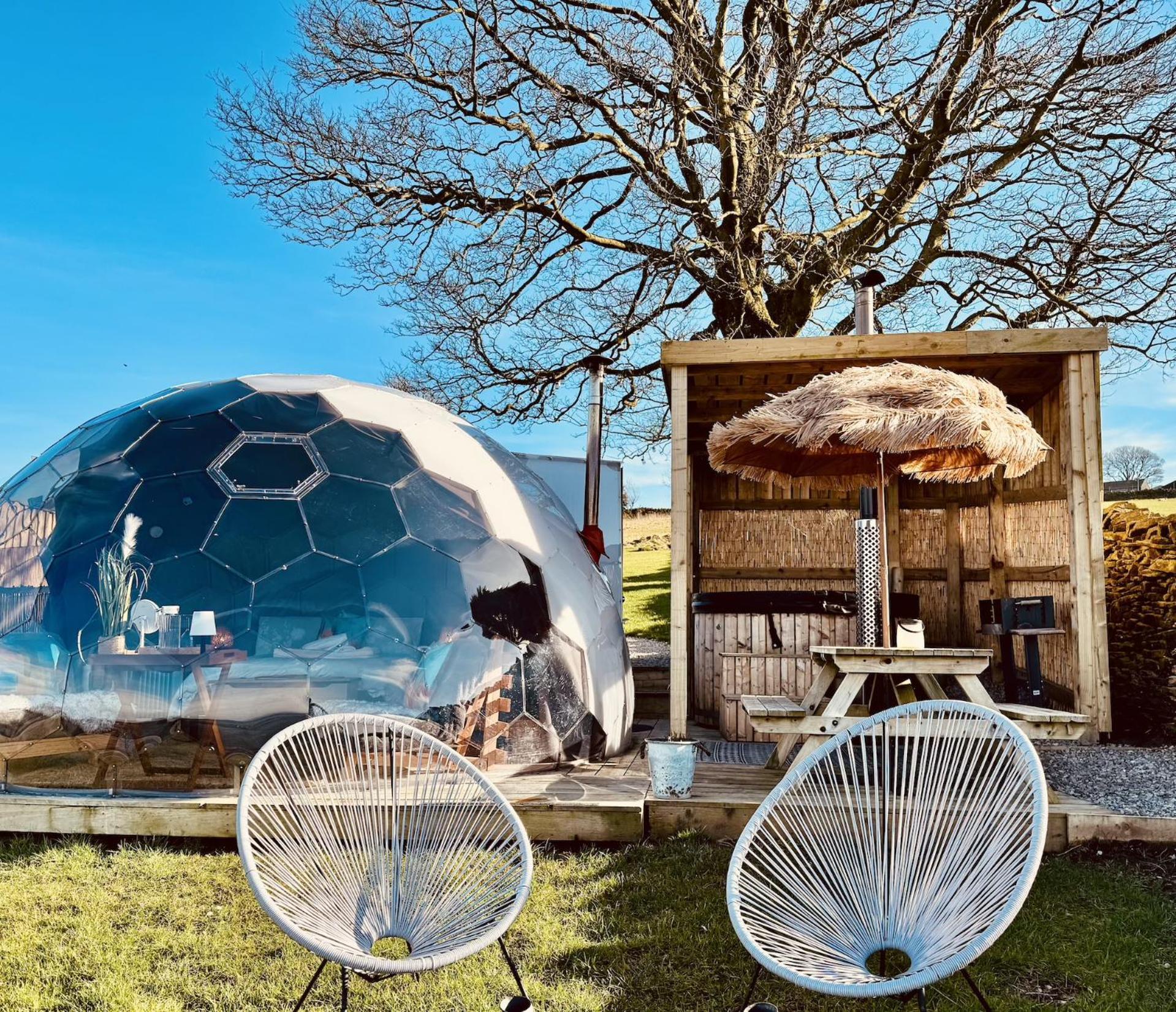 Hotel Deerstone Glamping-Pinhaw Beacon Dome Hot Tub Earby Exterior foto